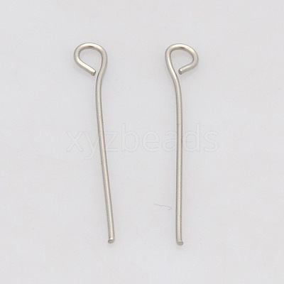 Tarnish Resistant 201 Stainless Steel Eye Pin STAS-N017-01-0.6x40mm-1