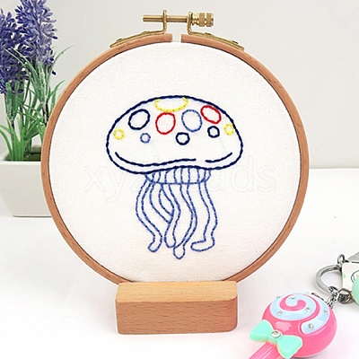 DIY Cartoon Animal Embroidery Sets DIY-G037-02A-1