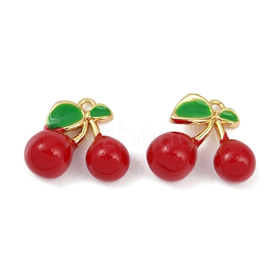 Brass Enamel Charms KK-L231-21G-04-1