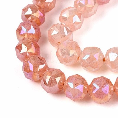 Anti-Tarnish Electroplate Glass Beads Strands GLAA-N064-10mm-10-1