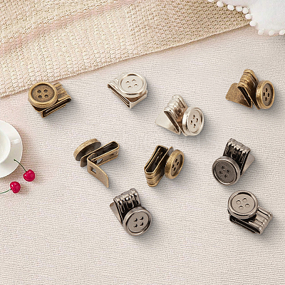 12Pcs 3 Colors Alloy Suspenders Replacement Clips No Sew Button Ends Adjustable Brace Clips For Overalls Pants Hats Garment BUTT-CY0001-35-1