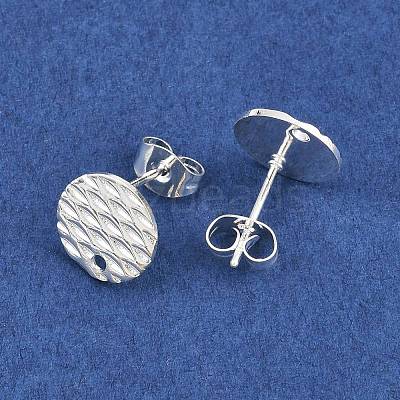 304 Stainless Steel Ear Stud Findings STAS-O119-16A-S-1