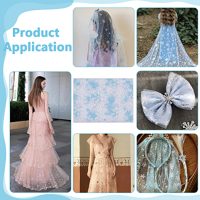 Polyester Mesh Fabrics DIY-WH0622-373A-1