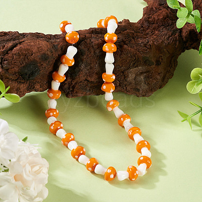 1Strand Handmade Lampwork Beads Strands LAMP-TA0001-84E-1