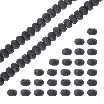 1 Strand Natural Lava Rock Beads Strands G-TA0003-44B-1