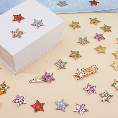 60Pcs 6 Colors PU Ornament Accessories DIY-GF0007-40-1
