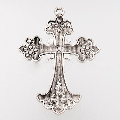 Alloy Rhinestone Cross Big Gothic Pendants LS-ALRI-1475-RS-1