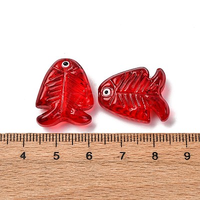 Transparent Glass Enamel Beads LAMP-U004-06-04-1