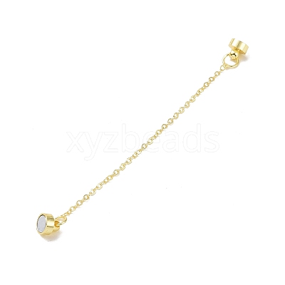 Brass Magnetic Clasp with Cable Safety Chain X-KK-F839-035G-1