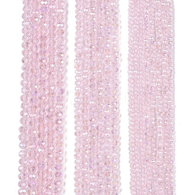 Electroplate Glass Beads Strands EGLA-A044-T4mm-B10-1