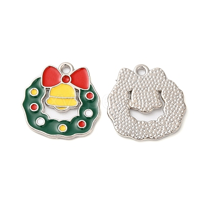 Christmas Alloy Enamel Pendants ENAM-D050-13G-01P-1