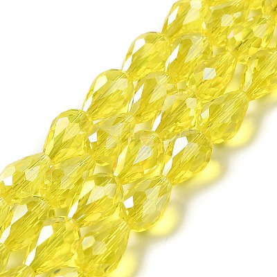 Electroplate Glass Beads Strands EGLA-D015-15x10mm-30-A-1