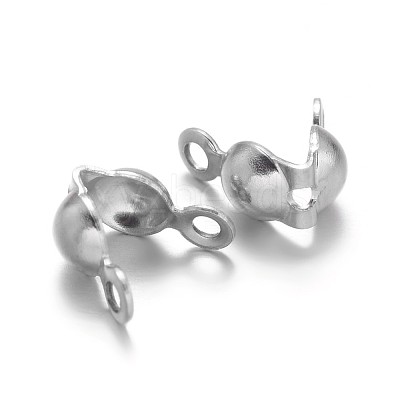 Tarnish Resistant 304 Stainless Steel Bead Tips STAS-M213-09-1
