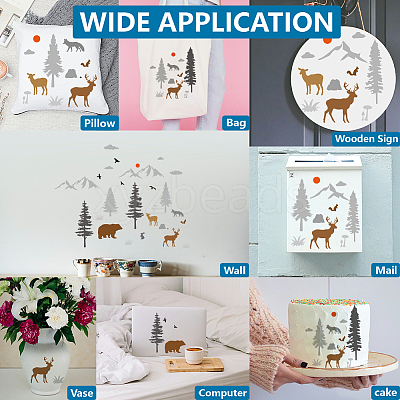 1 Set PET Hollow Out Drawing Painting Stencils DIY-MA0004-76A-1