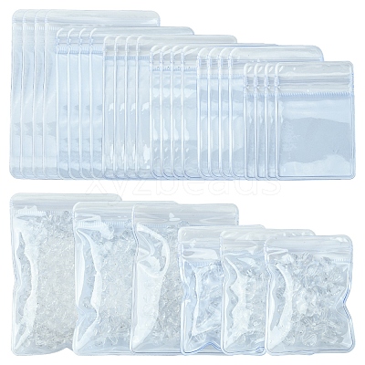 60Pcs 6 Styles Rectangle PVC Resealable Packaging Bags OPP-FS0001-17-1