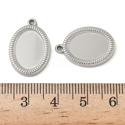 304 Stainless Steel Pendant Cabochon Settings STAS-D127-18A-P-1
