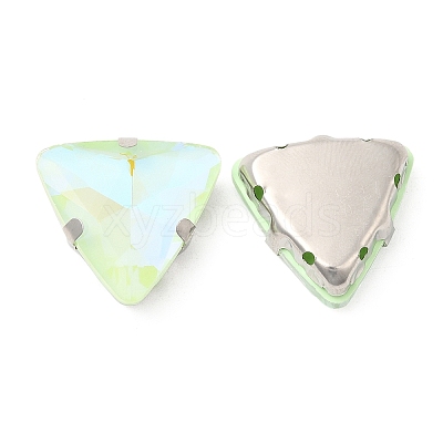 Mocha Fluorescent(MI) Triangle Sew on Rhinestone GGLA-Q086-01A-P05-1