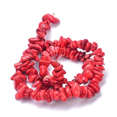 Natural Magnesite Beads Strands TURQ-P001-02A-13-1