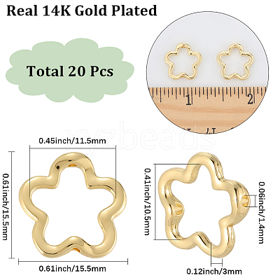 20Pcs Alloy Bead Frame FIND-SC0017-73LG-1