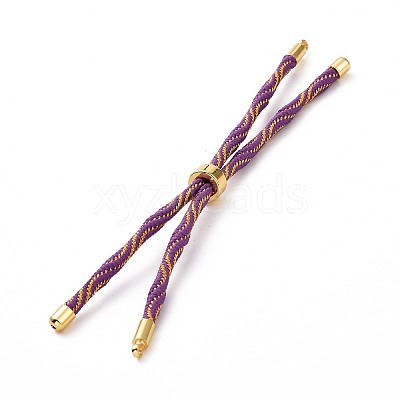 Nylon Cord Silder Bracelets MAK-C003-03G-15-1