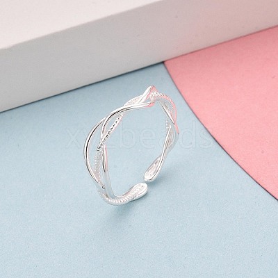 925 Sterling Silver Open Cuff Rings for Women STER-N016-150S-1