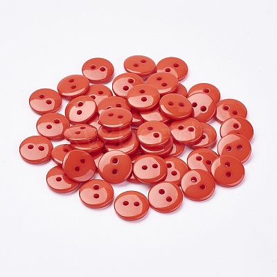 2-Hole Flat Round Resin Sewing Buttons for Costume Design LS-BUTT-E119-34L-08-1