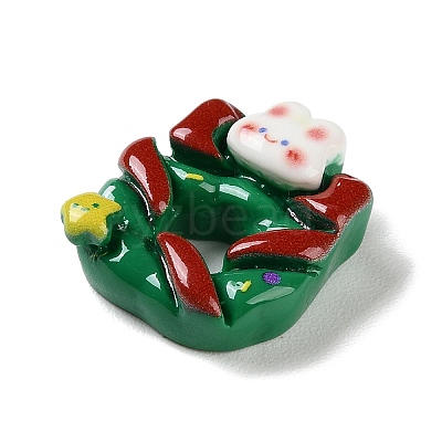 Christmas Theme Opaque Resin Cabochons RESI-F053-B02-1