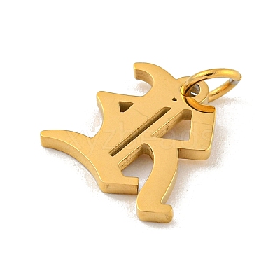 Ion Plating(IP) 304 Stainless Steel Charms STAS-I010-01G-R-1