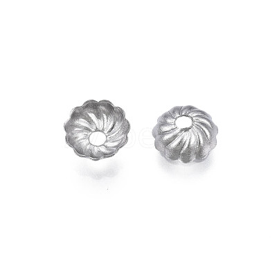 Non-Tarnish 304 Stainless Steel Bead Caps STAS-S057-50A-P-1