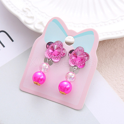 Alloy Plastic Clip-on Earrings for Kid WG21FF0-28-1