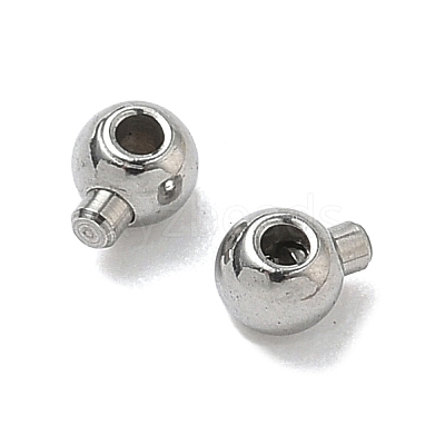 304 Stainless Steel Crimp Beads X-STAS-G361-02P-1