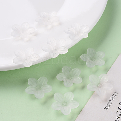 Frosted Acrylic Bead Caps MACR-S371-08A-701-1