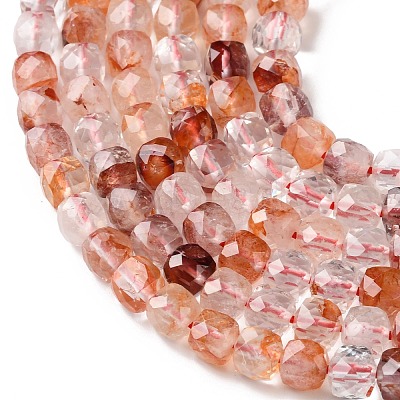 Natural Hematoid Quartz/Ferruginous Quartz Beads Strands GG-CBAE031-B01-1