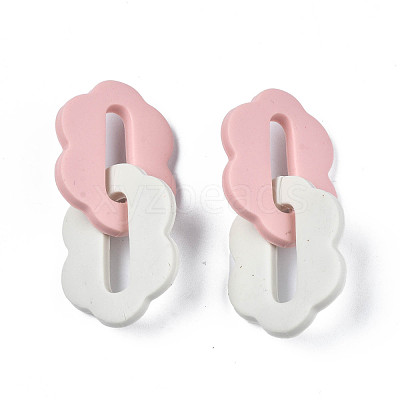 Handmade Polymer Clay Linking Rings CLAY-N010-032-03-1