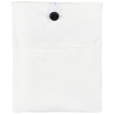 Cotton & Linen Book Sleeve with Button & Front Pocket ABAG-WH20005-14B-01-1