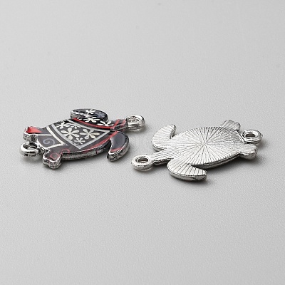 Zinc Alloy Enamel Connector Charms FIND-WH0136-19A-1