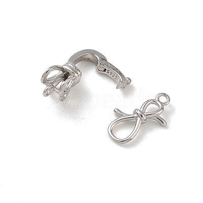 925 Sterling Silver Fold Over Clasps SE-CBAF1B0-01P-1