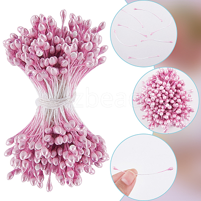 Cotton with Gypsum Artificial Flower Core for Hairpin Accessories DIY-WH20001-21C-1