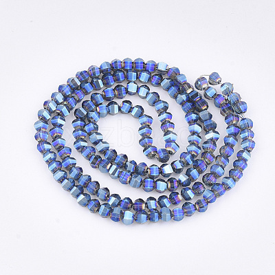 Electroplate Glass Beads Strands EGLA-S176-07B-B01-1