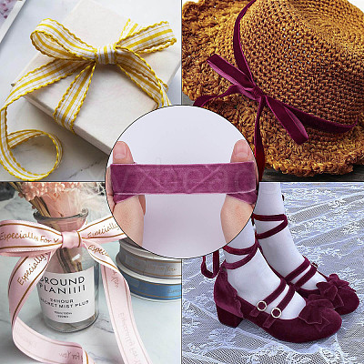 Velvet Ribbon SRIB-WH0006-18C-1