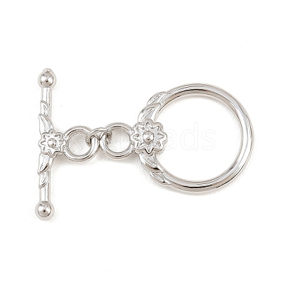Brass Toggle Clasps KK-G548-42P-02-1