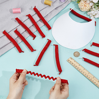 Polyester with Latex Silk Replacement Visor Curl  Cord DIY-WH0888-579B-1