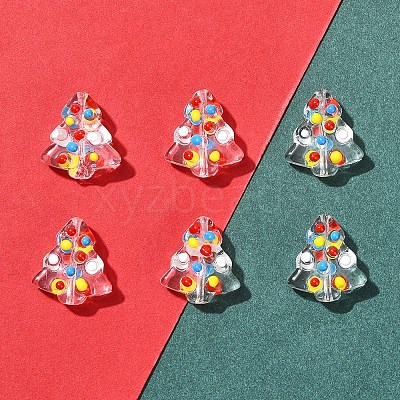 6Pcs Handmade Bumpy Glass Beads Strands LAMP-FS0001-16F-1
