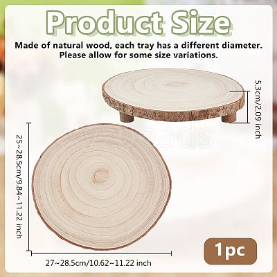 Round Wood Flower Pot Shelf AJEW-WH0709-031A-1