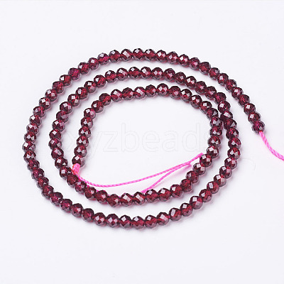 Natural Garnet Beads Strands X-G-D167-B-3mm-1