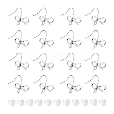 24Pcs Brass Earring Hooks KK-GO0001-46-1