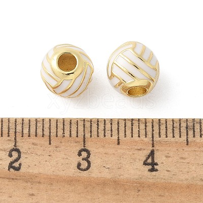 Brass Enamel Beads KK-P294-37G-02-1