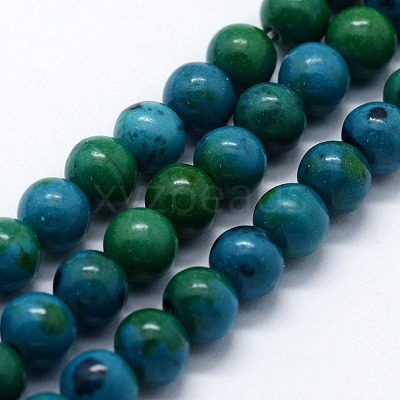 Synthetic Chrysocolla Beads Strands G-I199-34-6mm-1