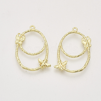 Alloy Open Back Bezel Pendants PALLOY-S121-194-1