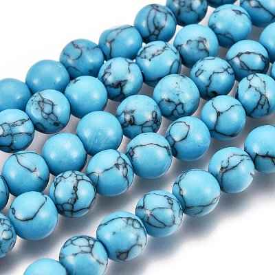 Synthetic Turquoise Beads Strands Z0NDC013-1-1